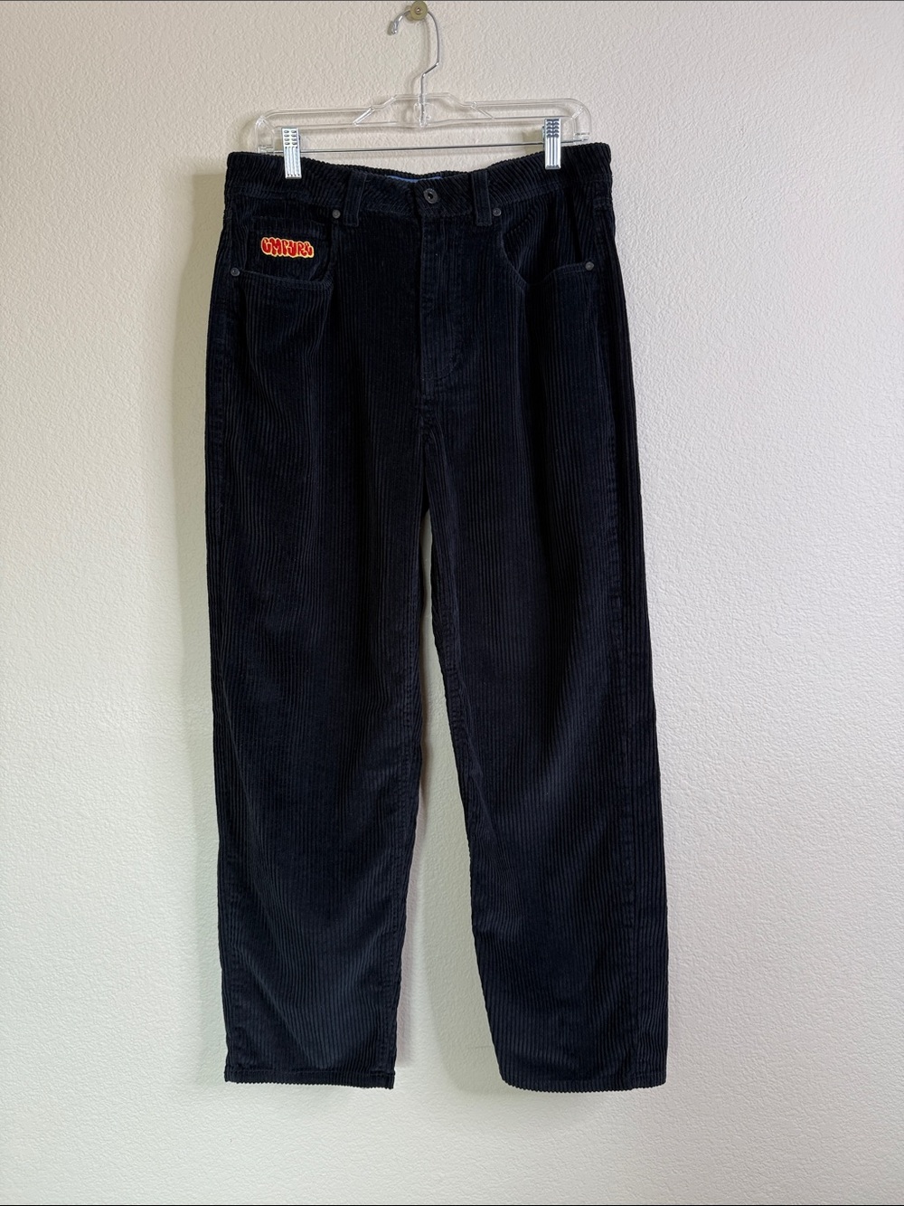 Empyre Relax black corduroy pants men’s 30 graffiti logo